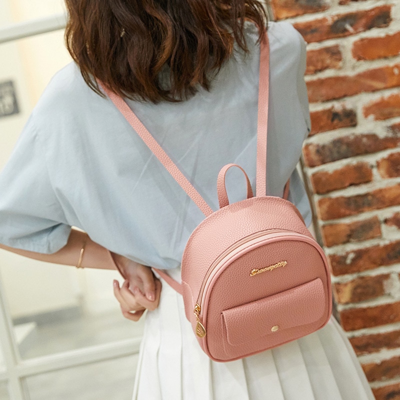 Korean Backpack Mini Leather Bag Korean Backpack Mini Leather Bag