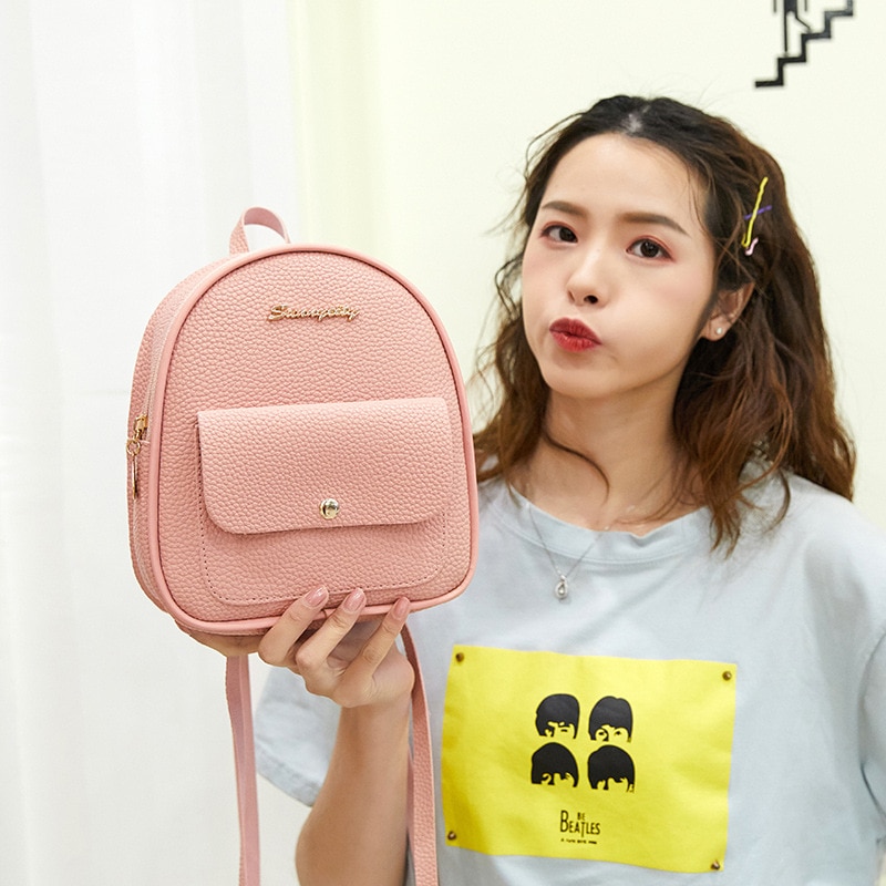 Korean Backpack Mini Leather Bag Korean Backpack Mini Leather Bag