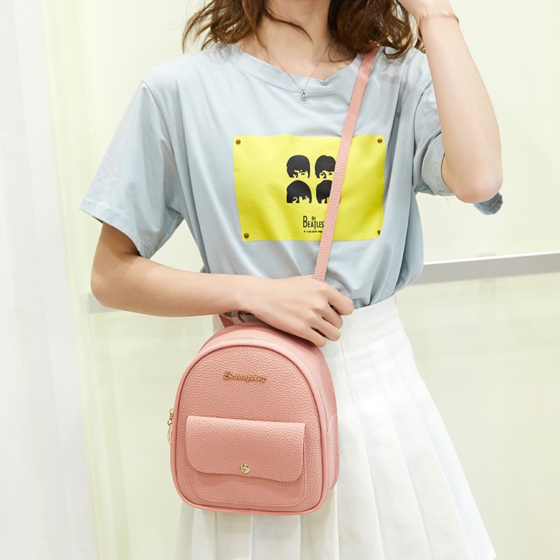 Korean Backpack Mini Leather Bag Korean Backpack Mini Leather Bag