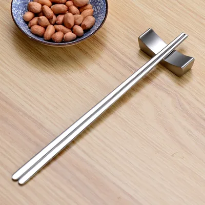 Korean Flat Chopsticks Stainless Utensils