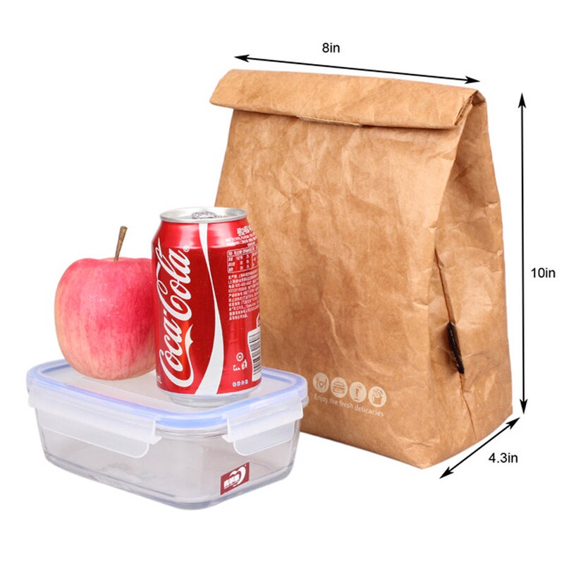Kraft Paper Bag Reusable Lunch Bag Kraft Paper Bag Reusable Lunch Bag