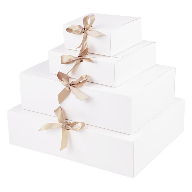 Kraft Paper Gift Box with Ribbon Kraft Paper Gift Box with Ribbon