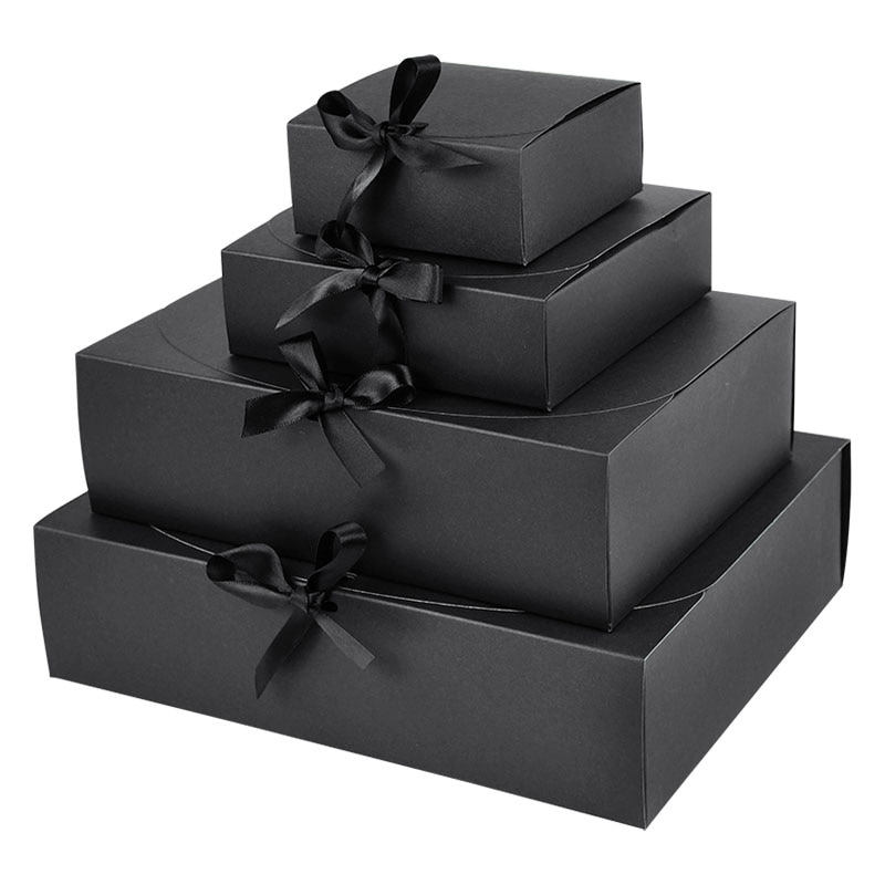 Kraft Paper Gift Box with Ribbon Kraft Paper Gift Box with Ribbon