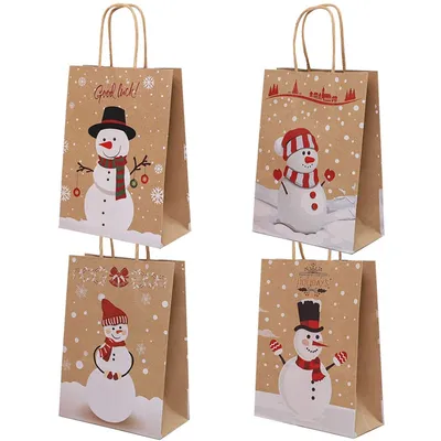 Kraft Paper Holiday Gift Bags (12 Pcs) Kraft Paper Holiday Gift Bags (12 Pcs)