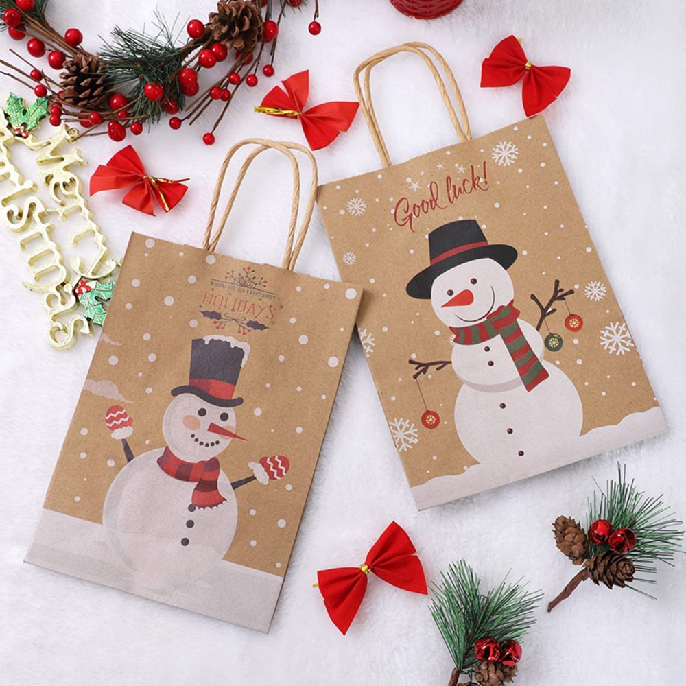 Kraft Paper Holiday Gift Bags (12 Pcs) Kraft Paper Holiday Gift Bags (12 Pcs)