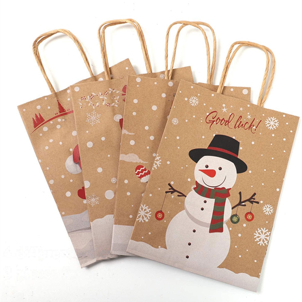 Kraft Paper Holiday Gift Bags (12 Pcs) Kraft Paper Holiday Gift Bags (12 Pcs)