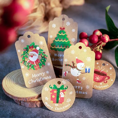 Kraft Paper Holiday Gift Tags with Rope (50 pcs) Kraft Paper Holiday Gift Tags with Rope (50 pcs)