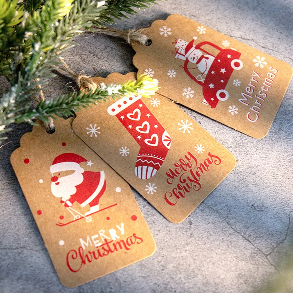 Kraft Paper Holiday Gift Tags with Rope (50 pcs) Kraft Paper Holiday Gift Tags with Rope (50 pcs)