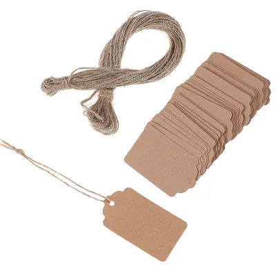 Kraft Paper Tags with String (100pcs) Kraft Paper Tags with String (100pcs)