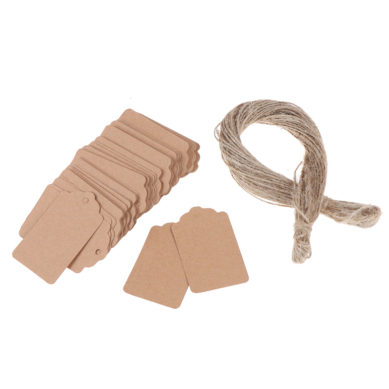 Kraft Paper Tags with String (100pcs) Kraft Paper Tags with String (100pcs)
