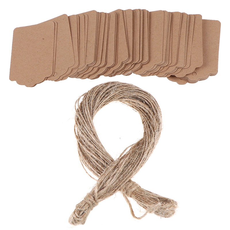 Kraft Paper Tags with String (100pcs) Kraft Paper Tags with String (100pcs)