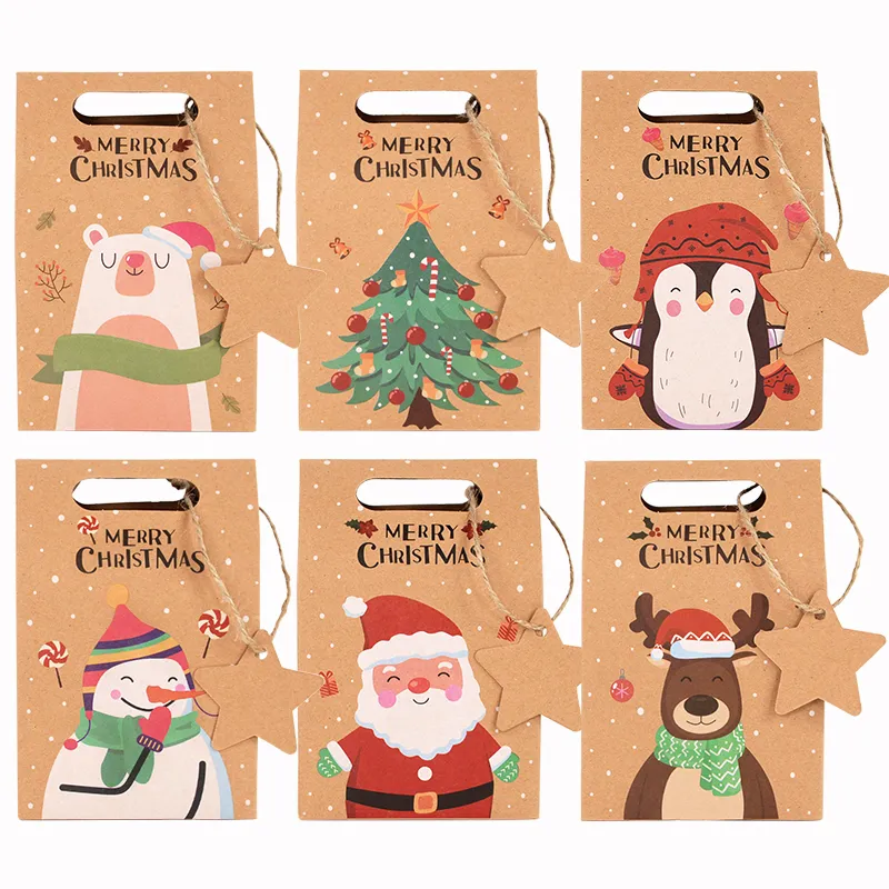 Kraft Xmas Candy Boxes (6 pcs) Kraft Xmas Candy Boxes (6 pcs)