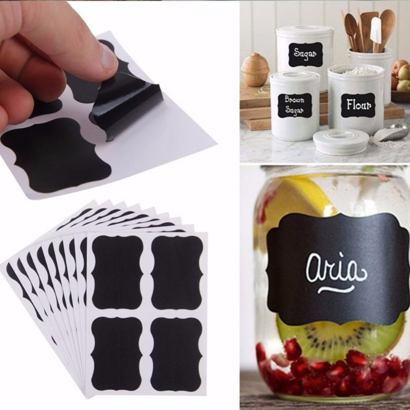 Labels For Jars Chalkboard Stickers (36 pcs) Labels For Jars Chalkboard Stickers (36 pcs)