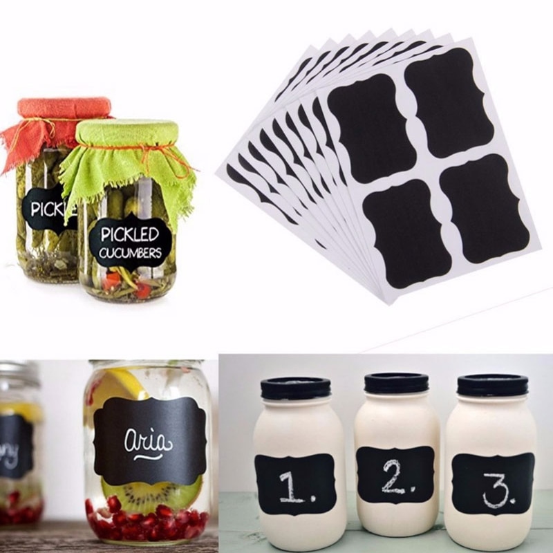 Labels For Jars Chalkboard Stickers (36 pcs) Labels For Jars Chalkboard Stickers (36 pcs)