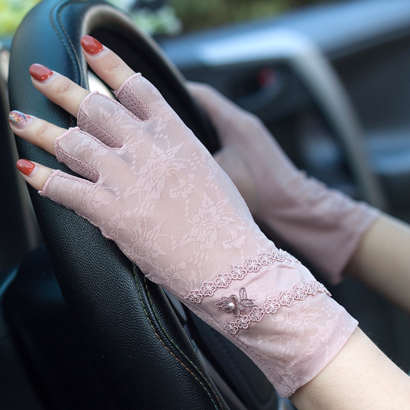 Lace Gloves Ladies Half Finger Gloves Lace Gloves Ladies Half Finger Gloves