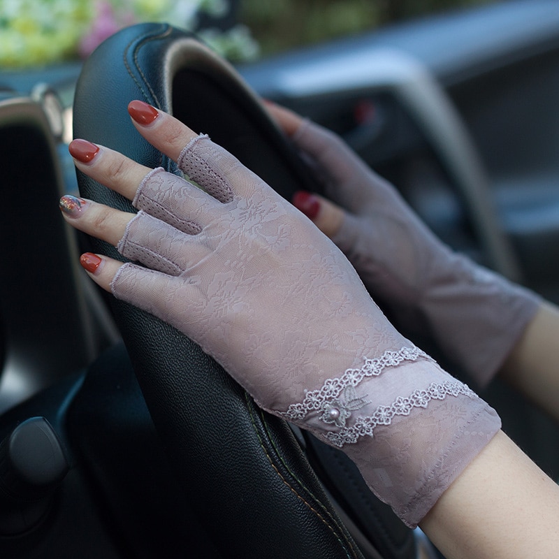 Lace Gloves Ladies Half Finger Gloves Lace Gloves Ladies Half Finger Gloves