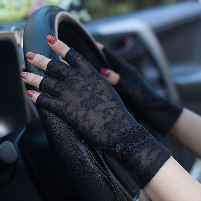 Lace Gloves Ladies Half Finger Gloves Lace Gloves Ladies Half Finger Gloves