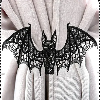 Lace Halloween Bat Ghost Festival Decoration Black Halloween Decoration Accessory For Diy Clothing Lace Halloween Bat Ghost Festival Decoration Black Halloween Decoration Accessory For Diy Clothing