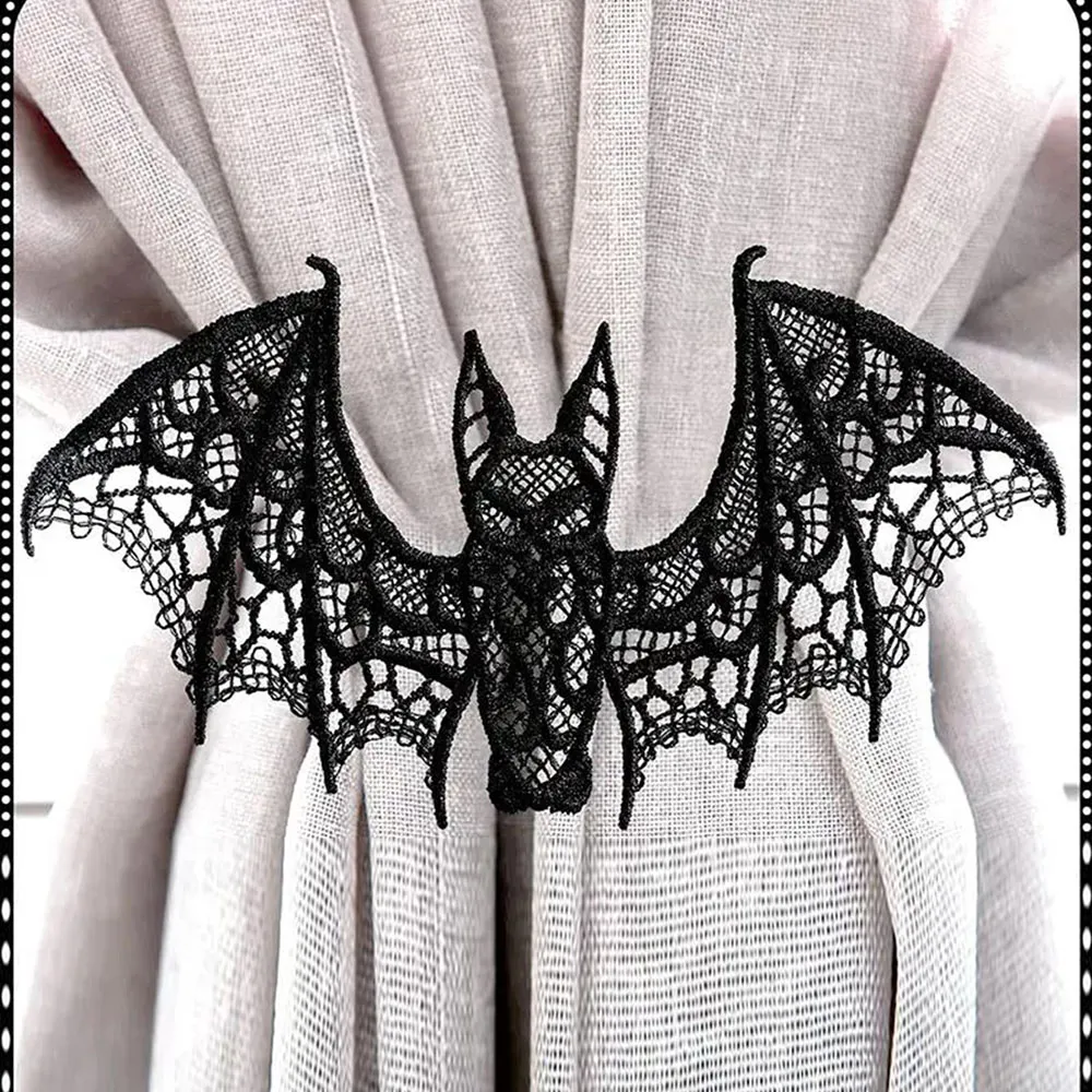 Lace Halloween Bat Ghost Festival Decoration Black Halloween Decoration Accessory For Diy Clothing