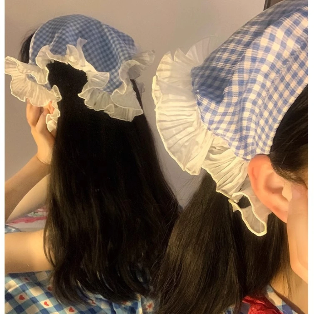Lace Triangular Hair Scarf Headband Square Headscarf Hairband Turban Bandage Bandana Headband Women Headwarp Hair