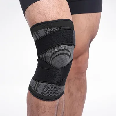 Lace up Compression Sports Knee Pads Knitted Running Basketball Mountaineering Cycling Badminton Knee Pads