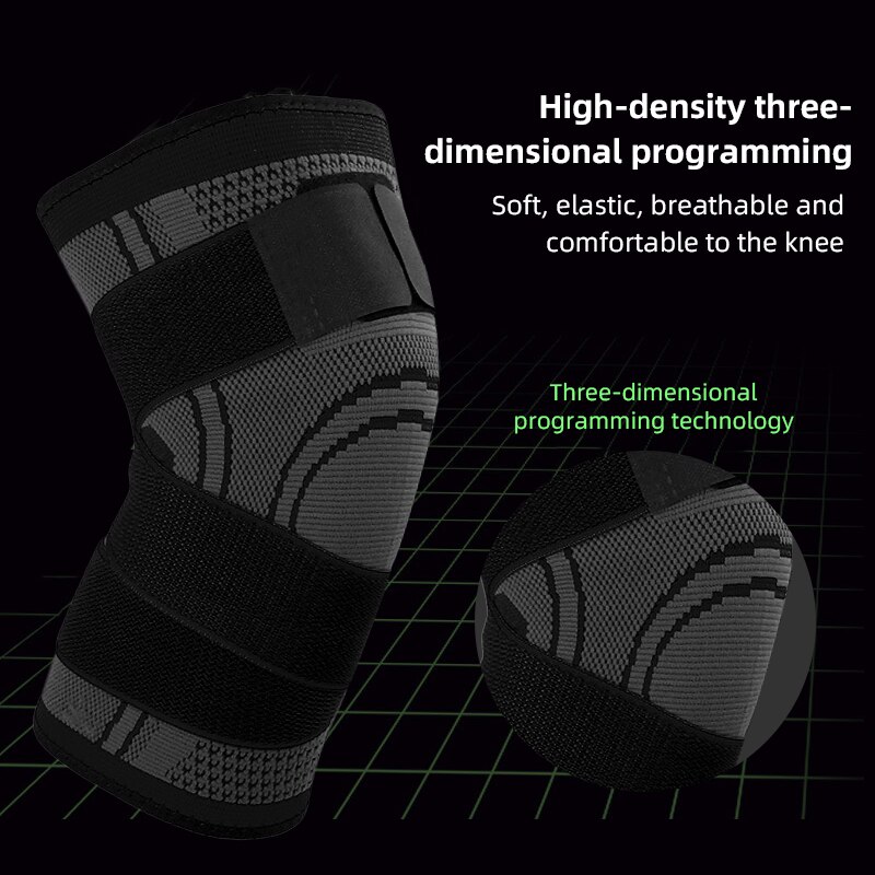 Lace up Compression Sports Knee Pads Knitted Running Basketball Mountaineering Cycling Badminton Knee Pads