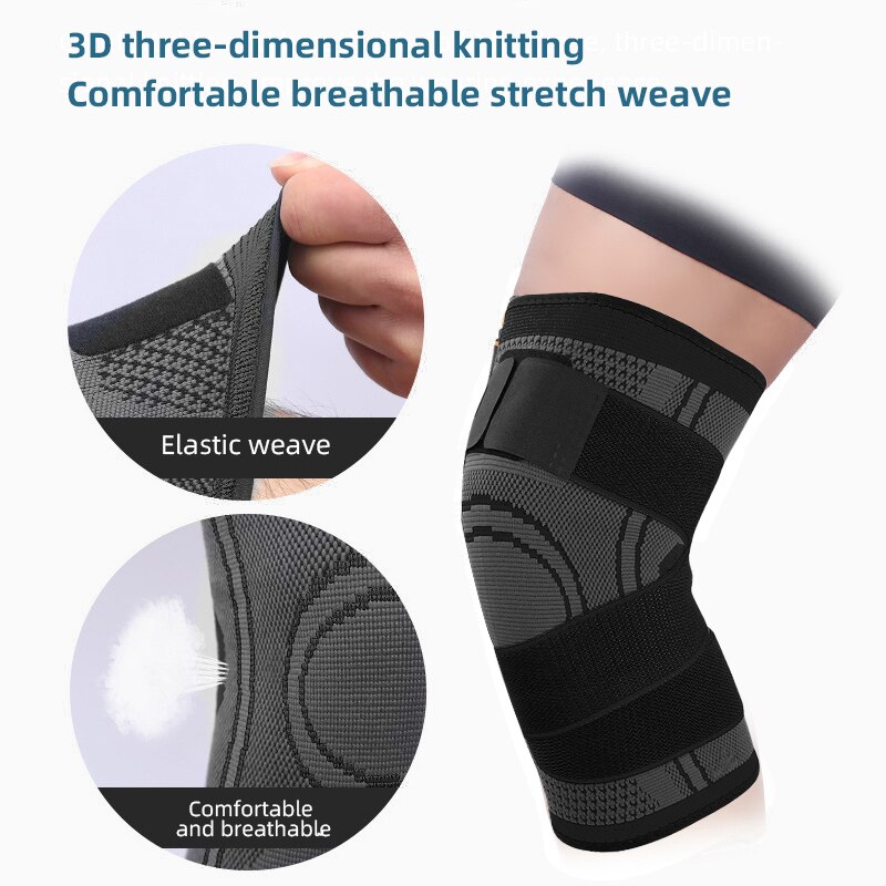 Lace up Compression Sports Knee Pads Knitted Running Basketball Mountaineering Cycling Badminton Knee Pads
