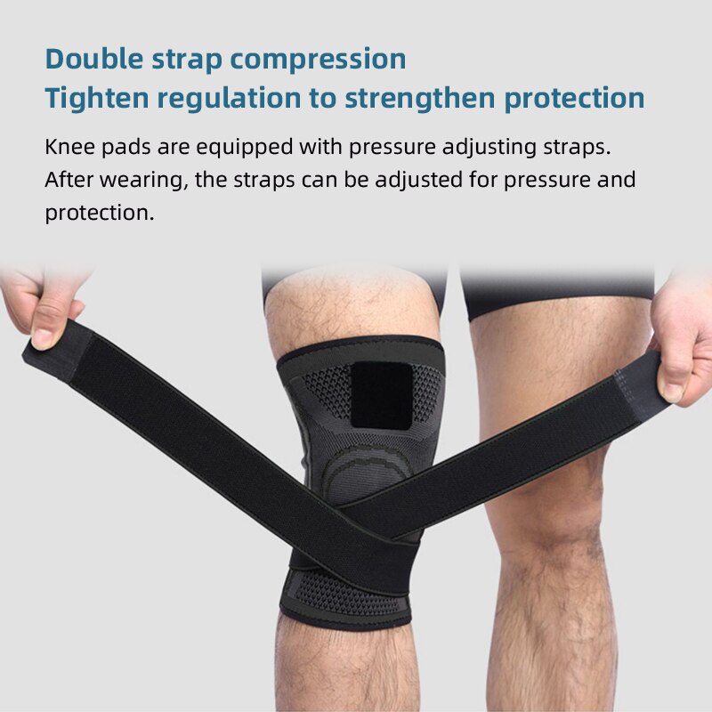 Lace up Compression Sports Knee Pads Knitted Running Basketball Mountaineering Cycling Badminton Knee Pads