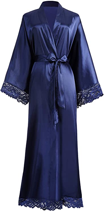 Laced Satin Silk Bridal Robe