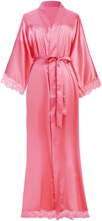 Laced Satin Silk Bridal Robe