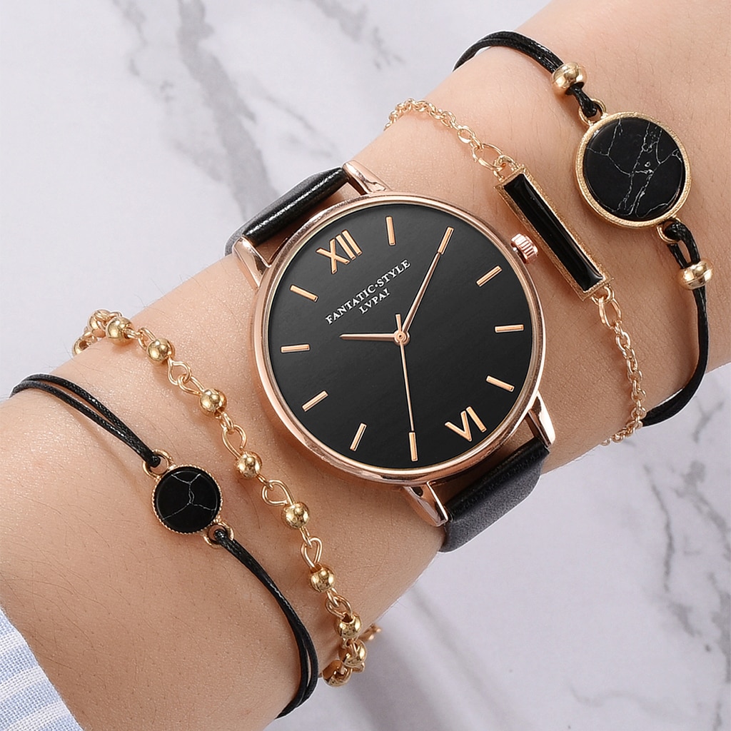 Ladies' Bracelet Watch Set (5Pcs) Ladies' Bracelet Watch Set (5Pcs)