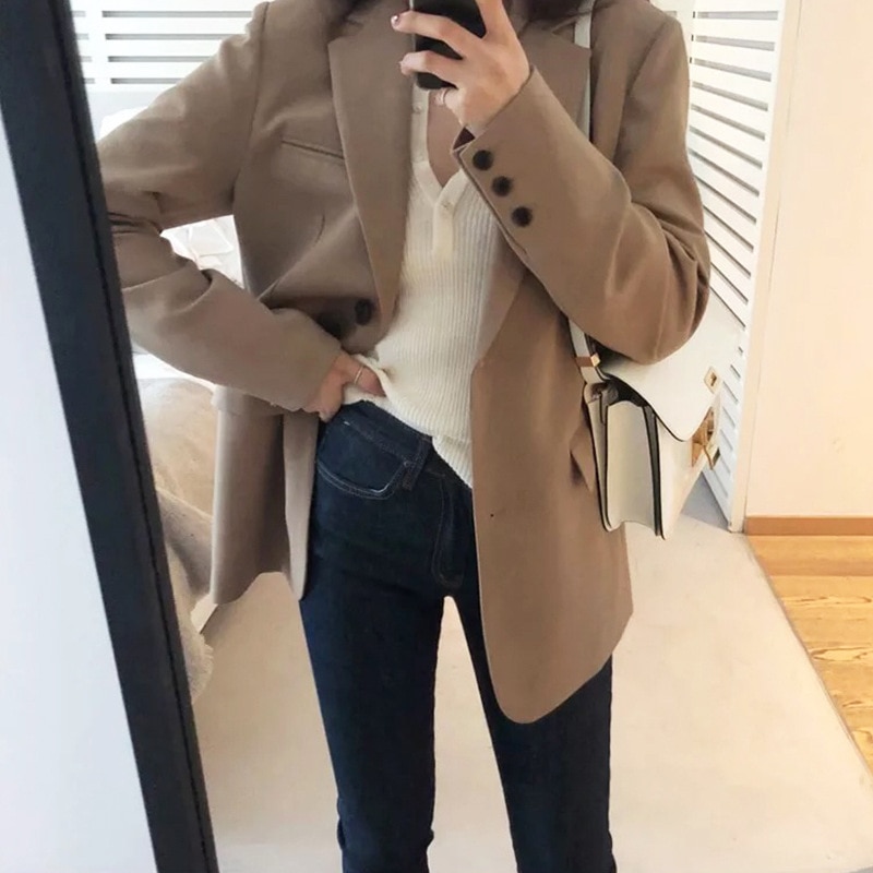 Ladies Casual Blazer Long Sleeve Coat Ladies Casual Blazer Long Sleeve Coat