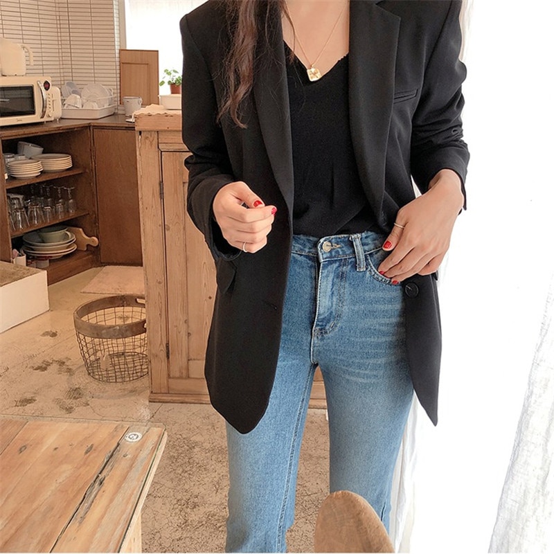 Ladies Casual Blazer Long Sleeve Coat Ladies Casual Blazer Long Sleeve Coat