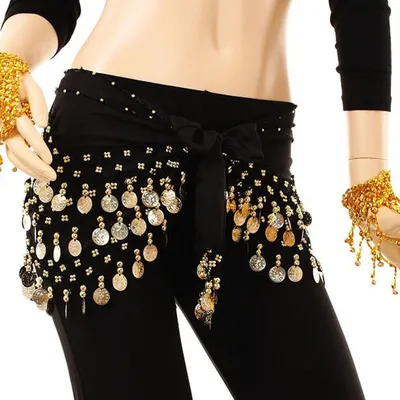 Ladies Chiffon Belly Dance Coin Skirt Ladies Chiffon Belly Dance Coin Skirt