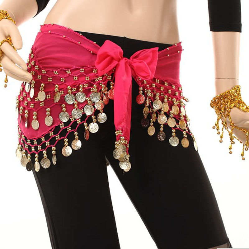 Ladies Chiffon Belly Dance Coin Skirt Ladies Chiffon Belly Dance Coin Skirt
