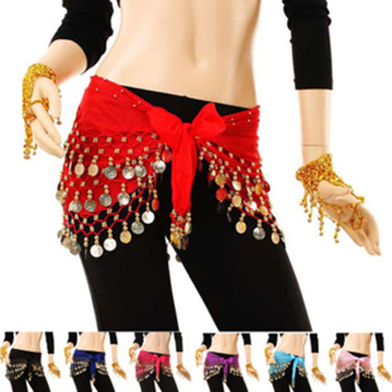 Ladies Chiffon Belly Dance Coin Skirt Ladies Chiffon Belly Dance Coin Skirt
