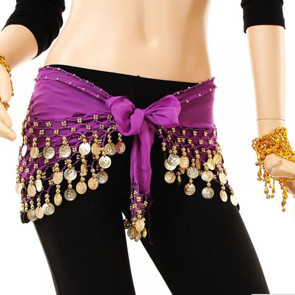 Ladies Chiffon Belly Dance Coin Skirt Ladies Chiffon Belly Dance Coin Skirt