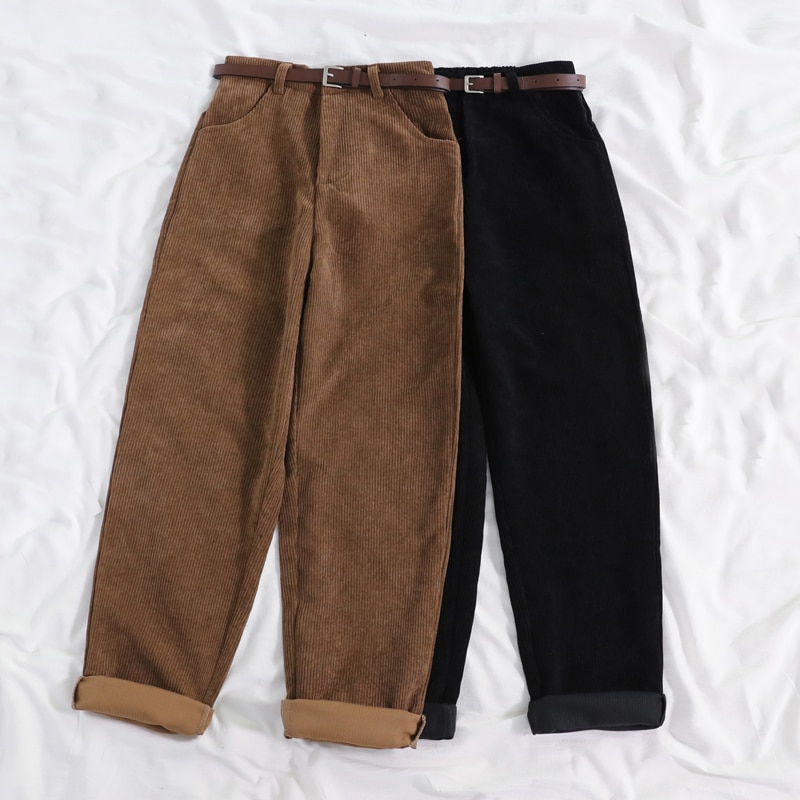 Ladies Corduroy Pants with Belt