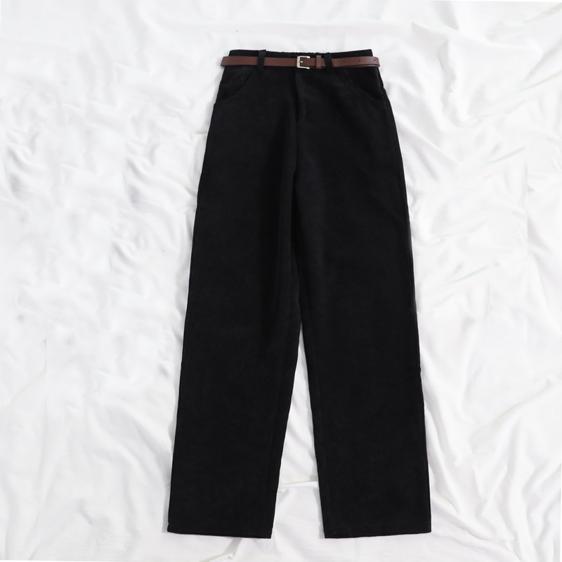 Ladies Corduroy Pants with Belt Ladies Corduroy Pants with Belt