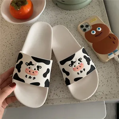 Ladies Cute Bathroom Cow Slippers Ladies Cute Bathroom Cow Slippers