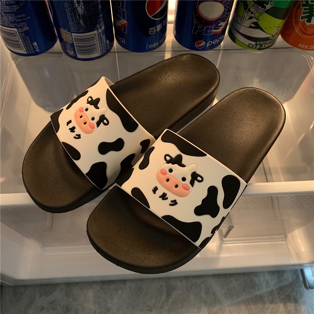 Ladies Cute Bathroom Cow Slippers Ladies Cute Bathroom Cow Slippers