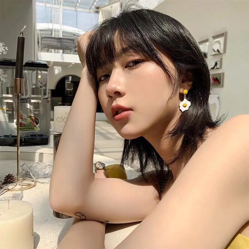 Ladies Cute Fried Egg Earrings