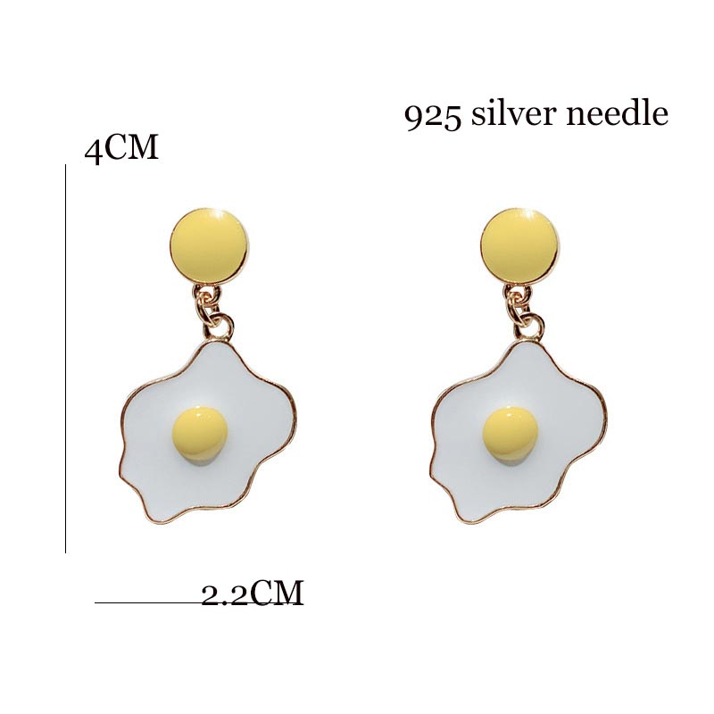 Ladies Cute Fried Egg Earrings