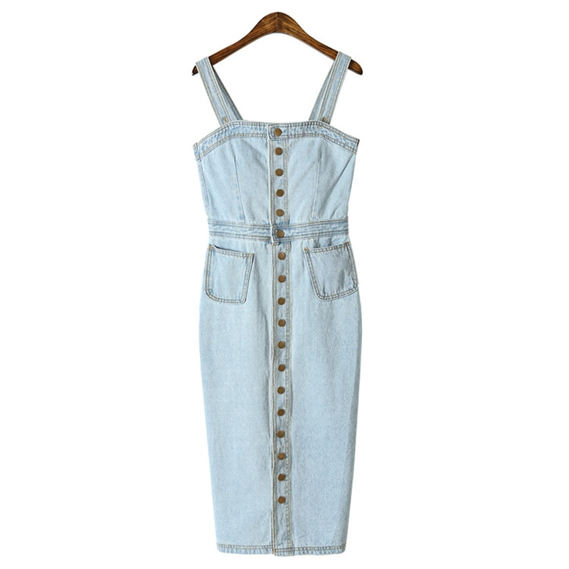 Ladies Denim Dress Sleeveless Ladies Denim Dress Sleeveless