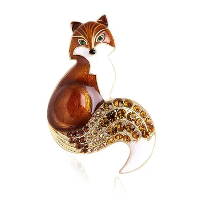 Ladies Elegant Animal Fox Brooch