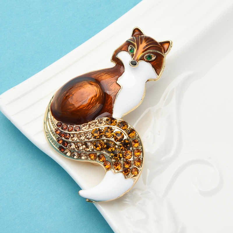 Ladies Elegant Animal Fox Brooch