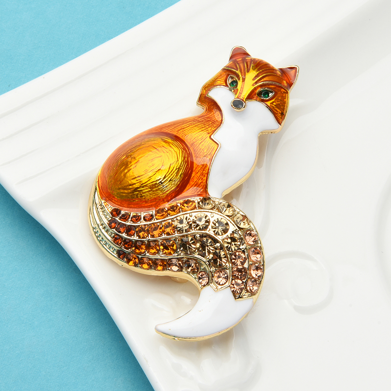 Ladies Elegant Animal Fox Brooch