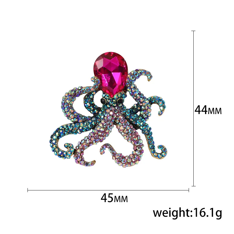 Ladies Elegant Pin Octopus Brooch
