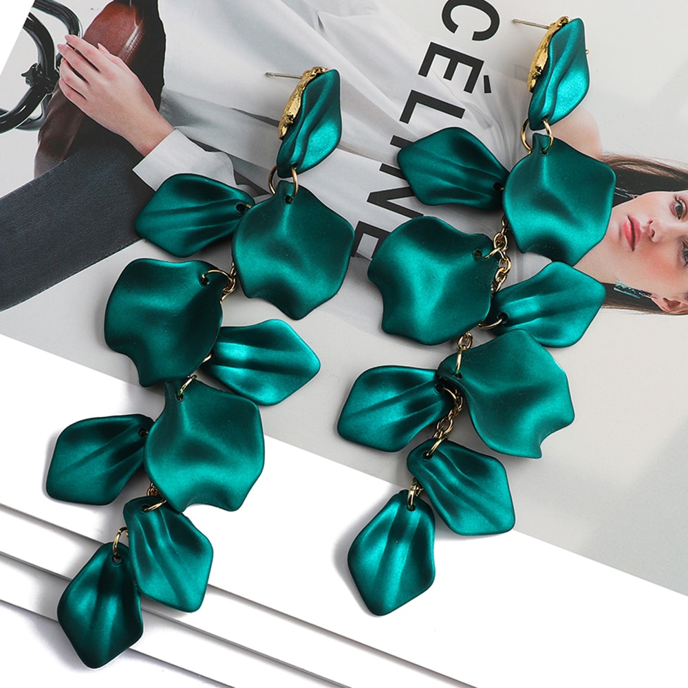 Ladies Fashionable Flower Petal Earrings