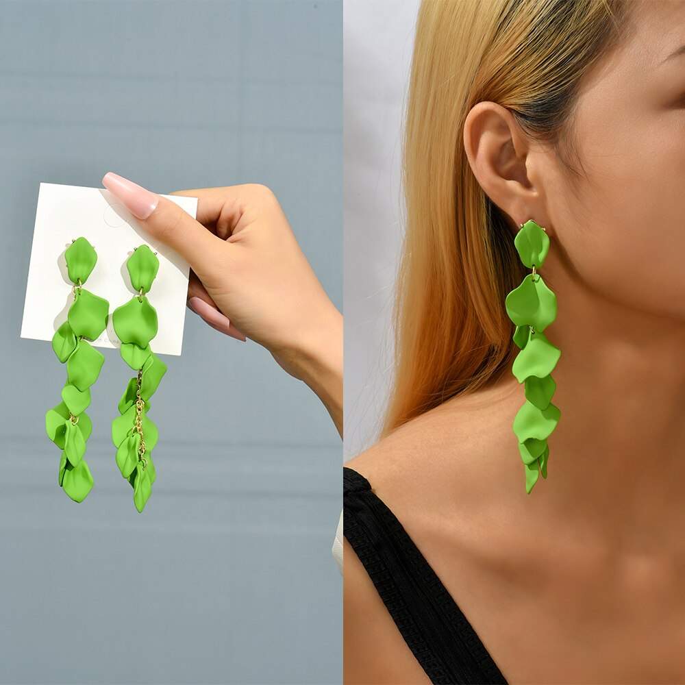 Ladies Fashionable Flower Petal Earrings Ladies Fashionable Flower Petal Earrings